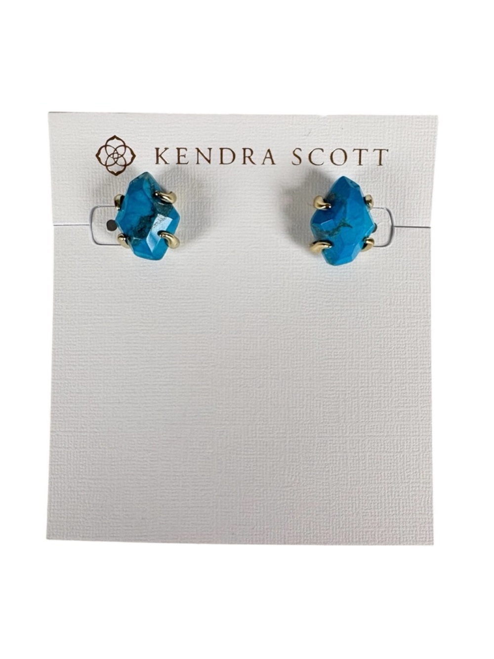 Kendra Scott Inaiyah Turquoise Stud Earrings with dust bag EUC